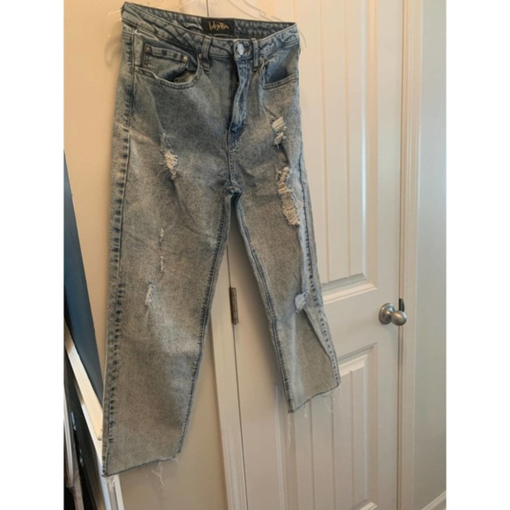 New Indigo Rein‎ women’s denim high waisted cropped jeans size 11 size 29